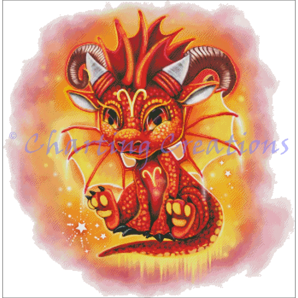 (image for) Zodiac Lil Dragonz Aries No Background